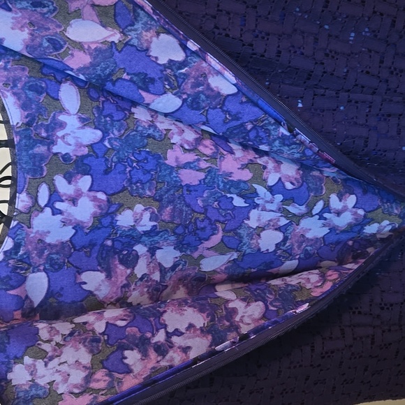 Puchased at Dillards is this Cotton Purple Lace Dress In Sz.2 - Picture 7 of 7